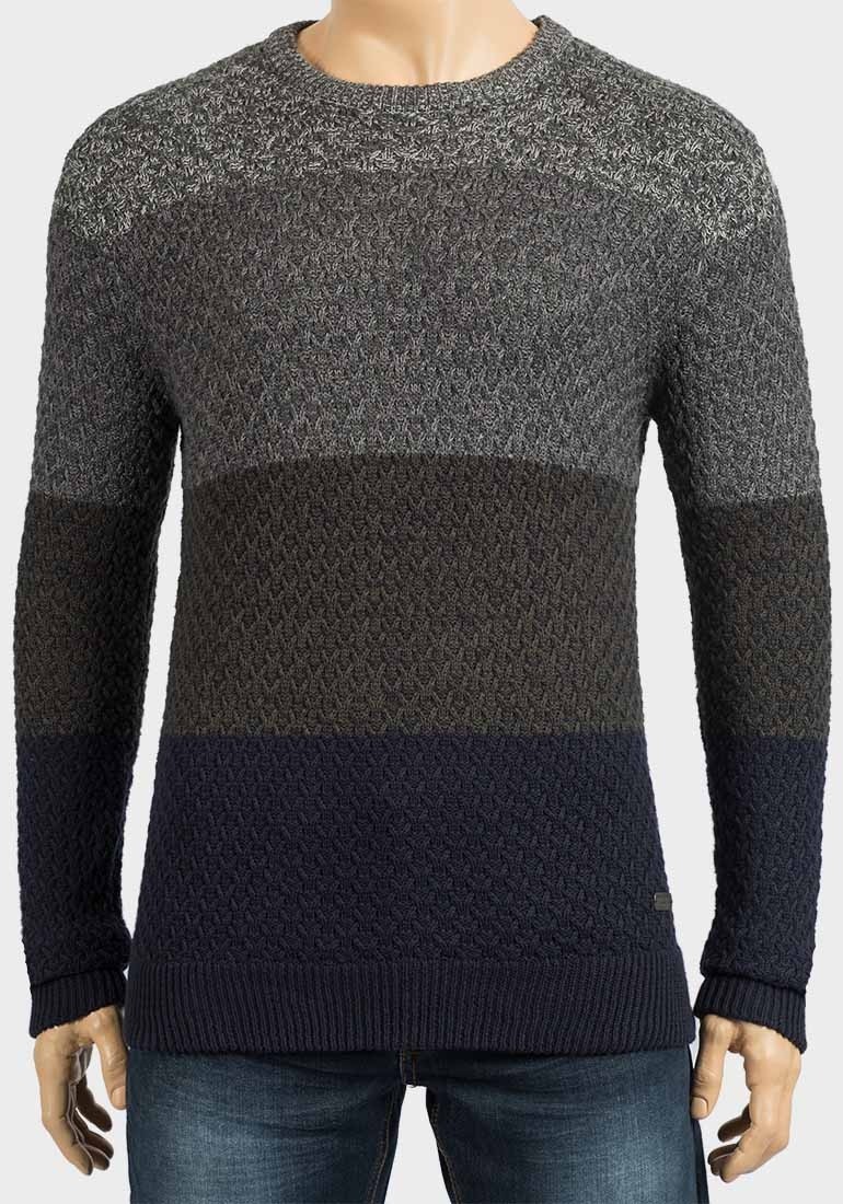 Brave Soul Mens Colour Block Textured Knitted 