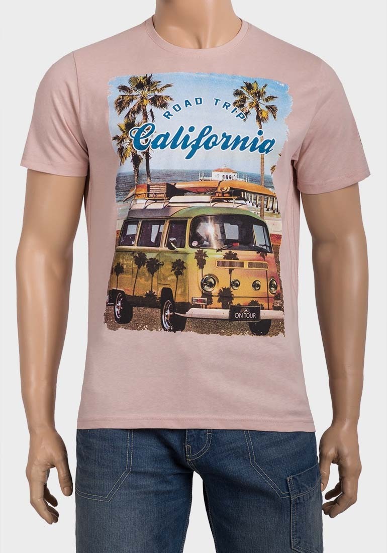 Brave Soul Mens Camper California Cotton T-Shirt