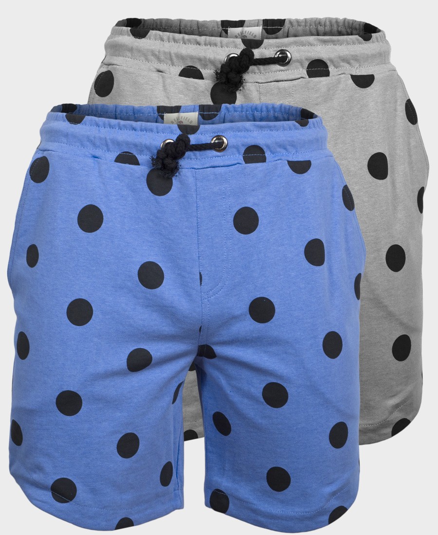 BellField Mens Spotty Jersey Shorts with Pockets 