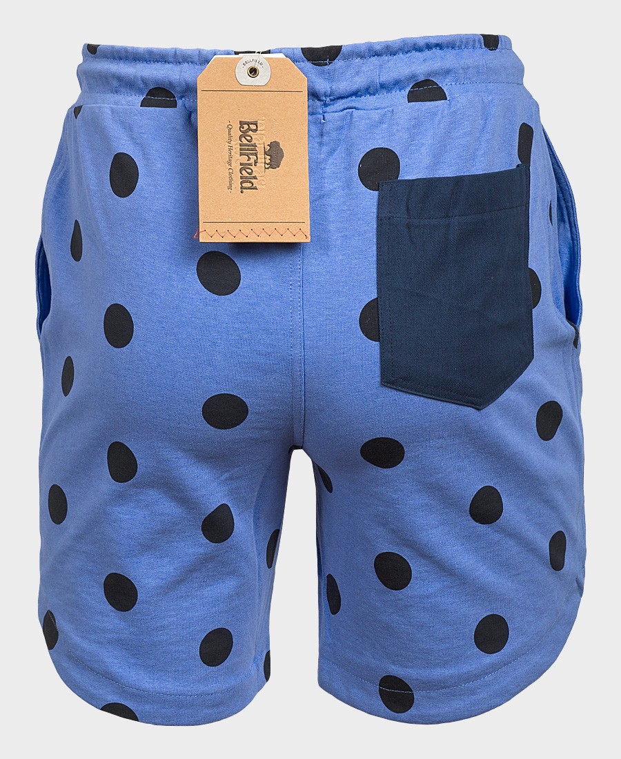 BellField Mens Spotty Jersey Shorts with Pockets 