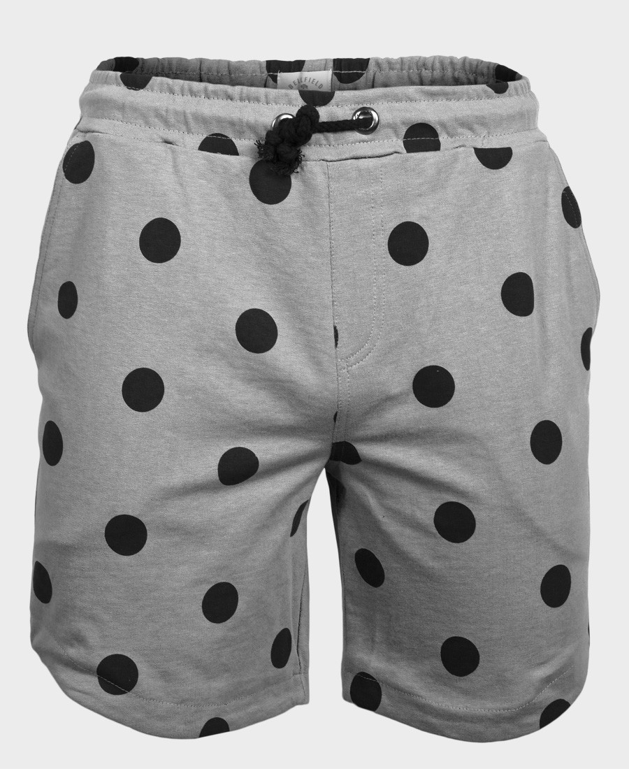 BellField Mens Spotty Jersey Shorts with Pockets 