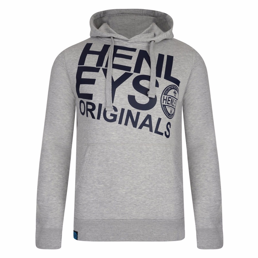 HENLEYS GREY HASHTAG OH HOODY MENS